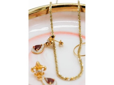 925 Sterling Silver Gold Plated Chain-Necklace Italy 20 In