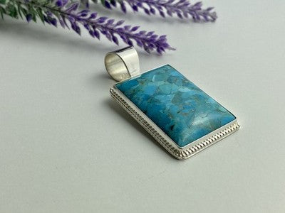 925 Sterling Silver Turquoise Pendant