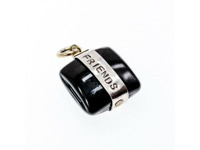 925 Sterling Silver Onyx Friends Pendant