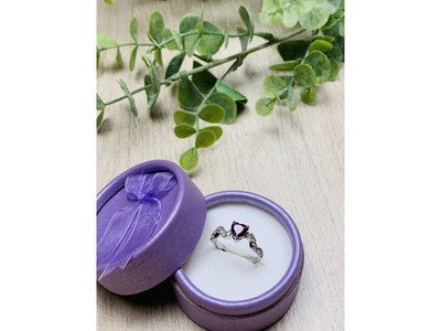 925 Sterling Silver CZ "Heart" Ring Size 6.5