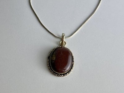 Vintage Chain with  Pendant Carnelian