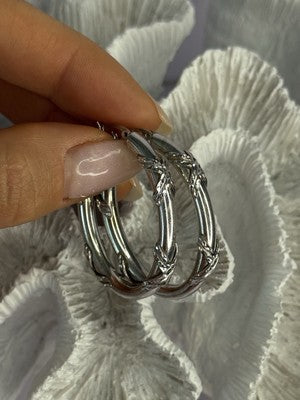 Classy 925 Sterling Silver Earrings Length 1.60 Inch