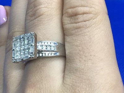925 Sterling Silver CZ Ring Size 7.5