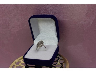 925 Sterling Silver Marcasites Ring Size 6.5