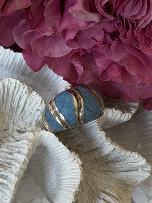 925 Sterling Silver Sodalite Ring Size 6.5