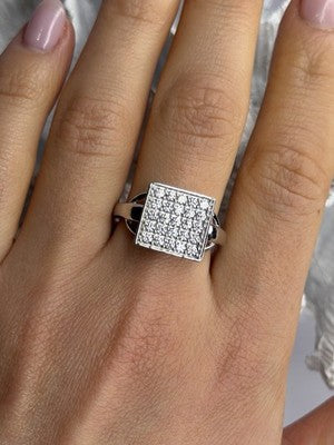 BBJ 925 Sterling Silver Cz Ring Size 10