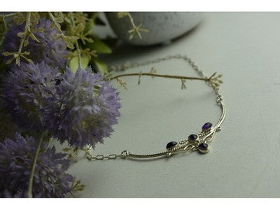 925 Sterling Silver Iolite Necklace