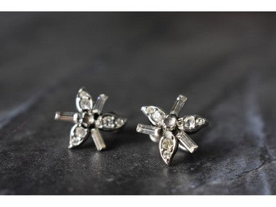 925 Sterling Silver White CZ Earrings