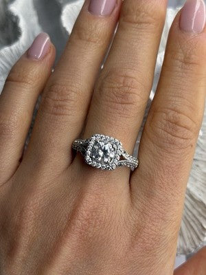 Shiny 925 Sterling Silver Cz Ring Size 10