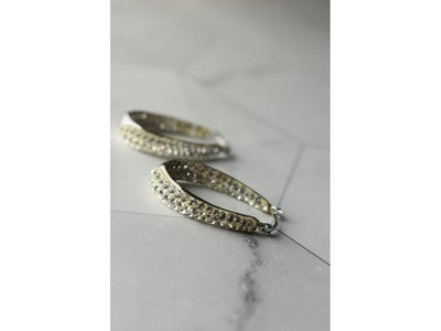925 Sterling Silver CZ "Glitter Drops" Earrings