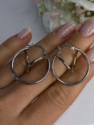 925 Sterling Silver Elegant Italy Earrings Length 1.10 Inch