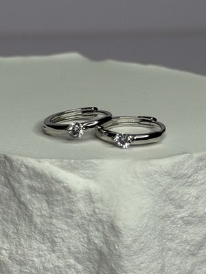 925 Sterling Silver Minimalist CZ Earrings Length 0.5 Inch