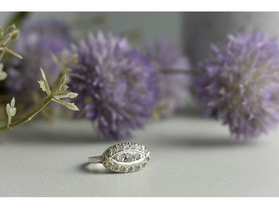925 Sterling Silver White Beryl/Goshenite Ring Size 5.5