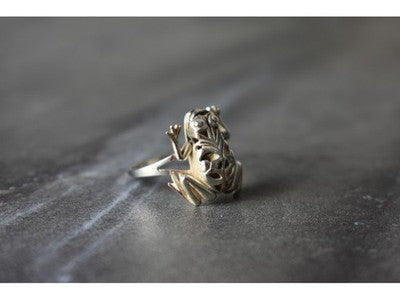 925 Sterling Silver "Frog" Ring Size 6.5