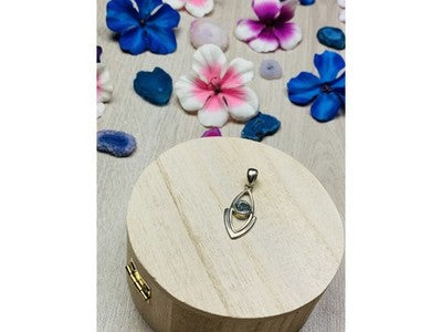 925 Sterling Silver Blue Spinel Pendant