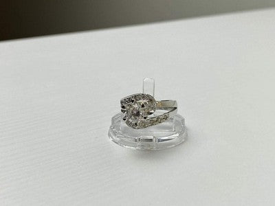 925 Sterling Silver White/Colorless CZ Ring Size 5.5