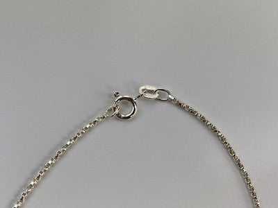 925 Sterling Silver CZ "Funny Man" Chain With Pendant
