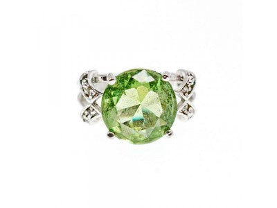 925 Sterling Silver CZ Ring Size 7