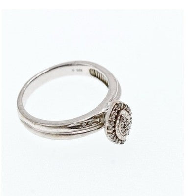 925 Sterling Silver White Sapphires Ring Size 7
