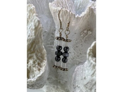 925 Sterling Silver Jewelry Glass Earrings