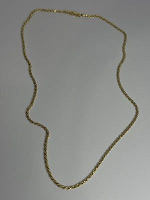 925 Sterling Silver Gold Plated Chain Length 18 Inch