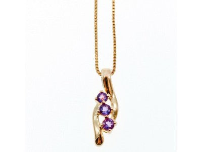 925 Sterling Silver Gold Plated Tanzanite Chain With Pendant