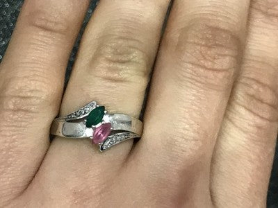 925 Sterling Silver CZ Ring Size 6.5