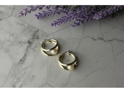 925 Sterling Silver Pearls Earrings Italy