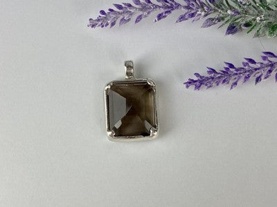 925 Sterling Silver Brown Tourmaline Pendant