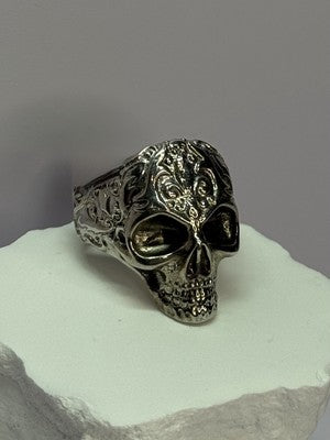 925 Sterling Silver Skull Custom Ring Size 8