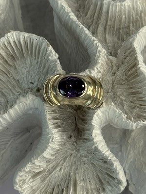 925 Sterling Silver Amethyst Ring Size 7
