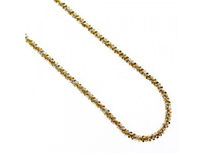 925 Sterling Silver Gold Plated Chain-Necklace Italy 20 In