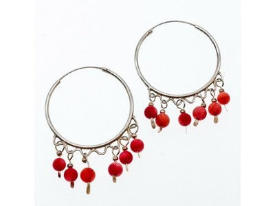 Vintage 925 Sterling Silver "East" Agate Earrings