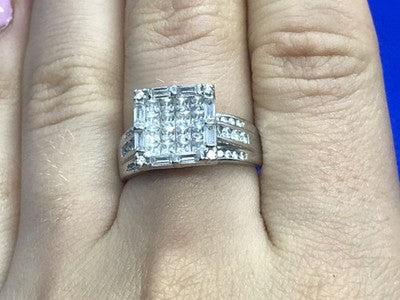 925 Sterling Silver CZ Ring Size 7.5