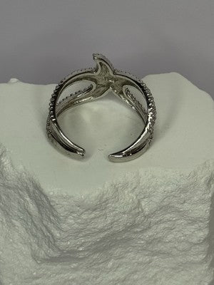 925 Sterling Silver "Sea Star" Ring Size 6-7 (Adjustable)