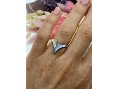 925 Sterling Silver Mother Of Pearl Ring Size 6