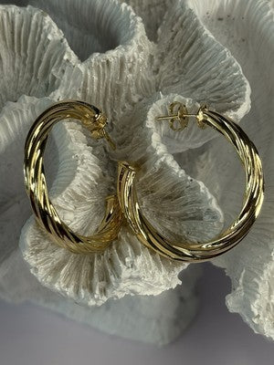 Gold Plated Earrings Length 1.25 Inch
