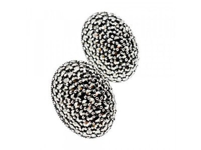 925 Sterling Silver Marcasites Stud Earrings