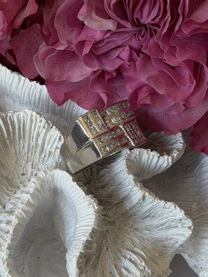 Elegant Design 925 Sterling Silver Beryl Ring Size 10