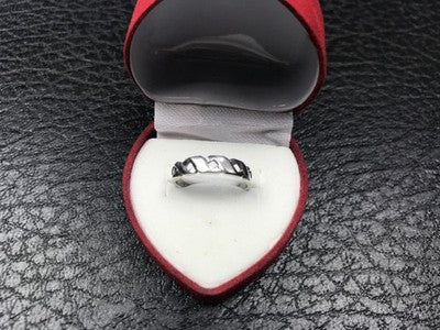 925 Sterling Silver Mother of Pearl Inserts Ring Size 5.5