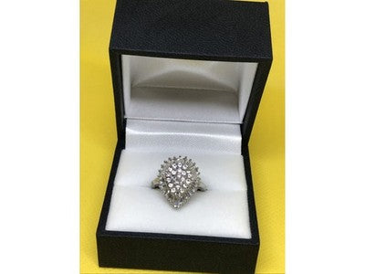 925 Sterling Silver CZ Ring Size 5.5