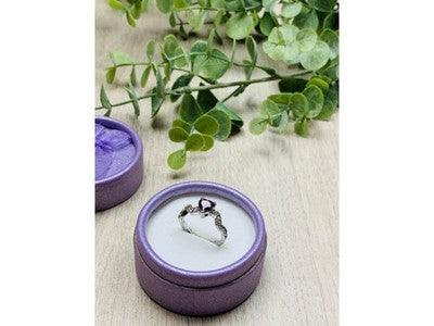 925 Sterling Silver CZ "Heart" Ring Size 6.5