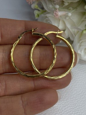 925 Sterling Silver Gold Plated Earrings Length 1.25 Inch