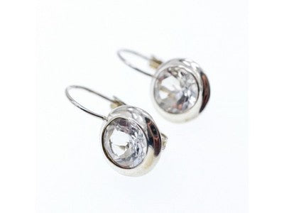 925 Sterling Silver White Beryl (Goshenite) Earrings