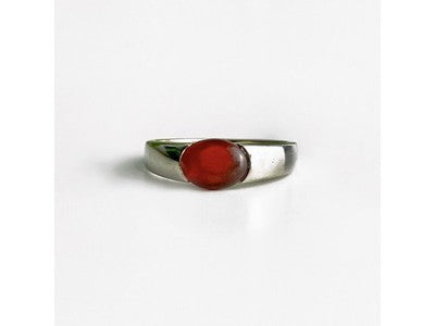 Vintage 925 Sterling Silver Agate Ring Size 7.25