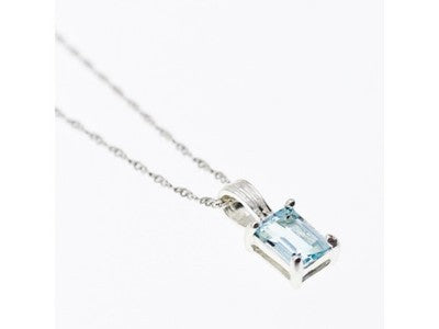 925 Sterling Silver Topaz Chain With Pendant
