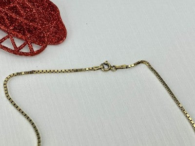 925 Sterling Silver Gold Plated Chain Italy 24 in