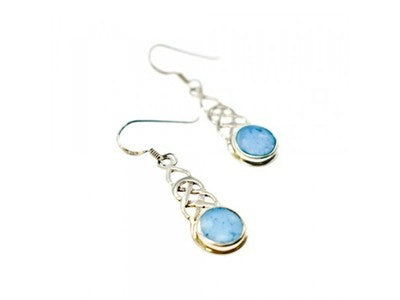925 Sterling Silver Larimar Earrings