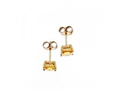 10K Yellow Gold Heliodor Earrings & Pendant