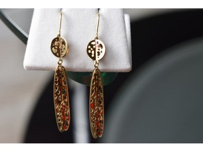 Milor 925 Sterling Silver Gold Plated (14K) Earrings Italy
